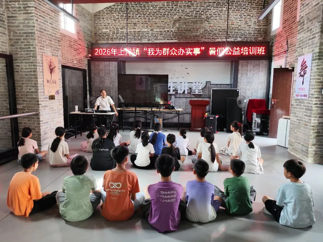 上洋镇:举办“我为群众办实事”暑假公益培训班(图1)